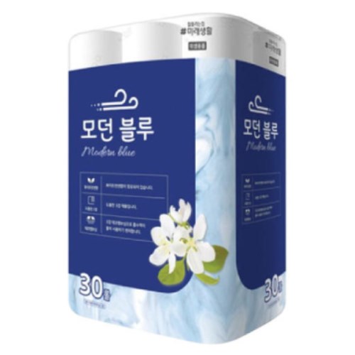 잘풀리는집 모던 블루 25m (30롤) (1팩)_이미지