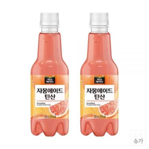 코카콜라음료 미닛메이드 자몽에이드 탄산 350ml (48개)_이미지