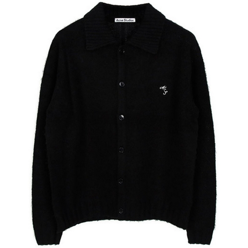 아크네 스튜디오 폴로 울 카디건 B60294 (900, 블랙)
