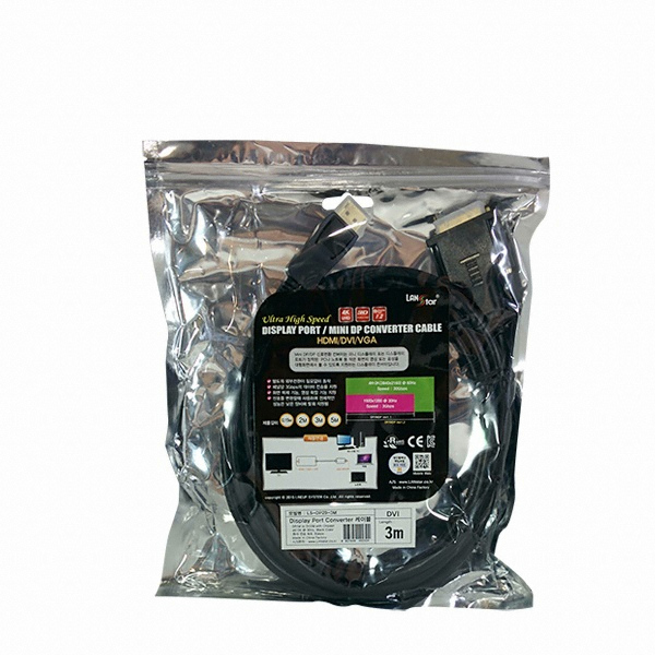 라인업시스템 LANSTAR DisplayPort (디스플레이포트) to DVI 케이블 (LS-DP29, 3m)_이미지