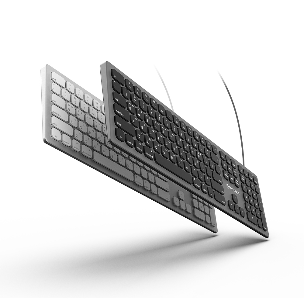 마이크로닉스 MANIC K350 맥호환 알루미늄 저소음 펜타그래프 키보드 (블랙 그레이)_이미지