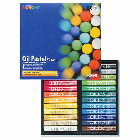 문교 원형 오일파스텔 (24색)