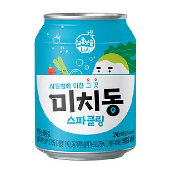 롯데칠성음료 보글보글랩 미치동 스파클링 245ml (24개)