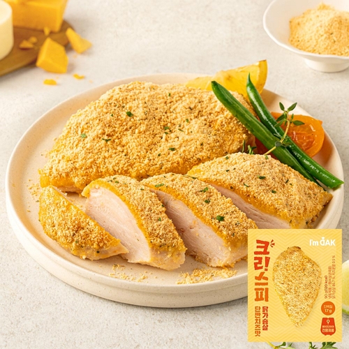 와이즈유엑스글로벌 아임닭 크리스피 닭가슴살 단짠치즈맛 90g (10개)_이미지