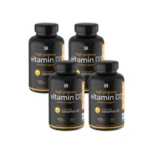 스포츠리서치 비타민D3 엑스트라 스트렝스 125mcg(5000IU) 360캡슐 (4개)