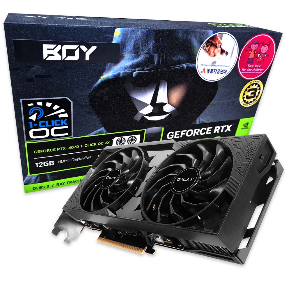 갤럭시 BOY 지포스 RTX 4070 2X D6X 12GB_이미지