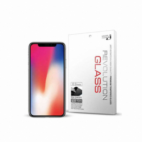 프로텍트엠 아이폰X/XS 레볼루션글라스 2.5D 풀커버 강화유리 보호필름 (액정 2매)