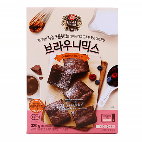 CJ제일제당 백설 브라우니믹스 320g이미지입니다. 누르면 해당 게시물로 새창이동합니다.