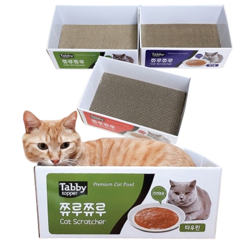 테비토퍼 테비 쮸루쮸루 박스 고양이 스크래쳐 타우린