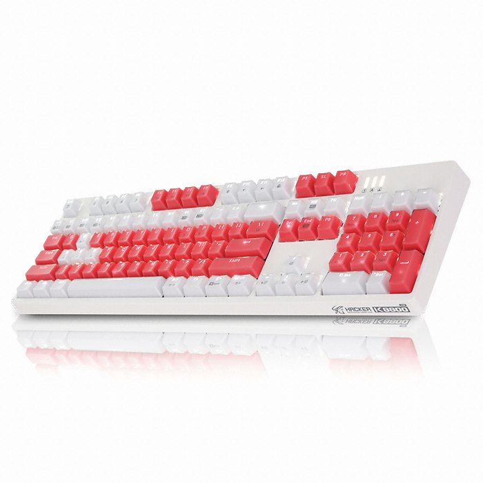 앱코 HACKER K8800 카일 광축 완전방수 축교환 크리스탈 키캡 (화이트 V2, 클릭)