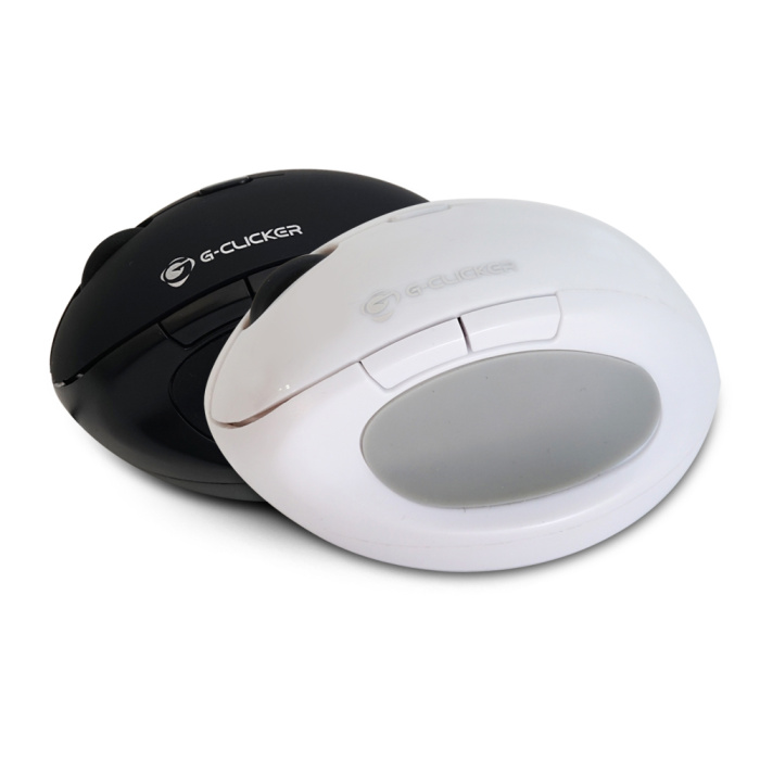 지클릭커 G-Clicker GM-W810 무소음 인체공학 버티컬 무선 마우스 (화이트)_이미지