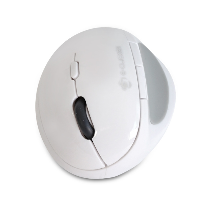 지클릭커 G-Clicker GM-W810 무소음 인체공학 버티컬 무선 마우스 (화이트)_이미지