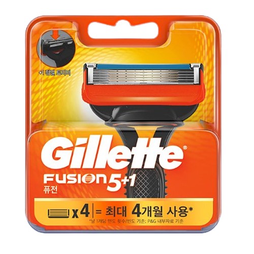 질레트 리뉴얼 퓨전 매뉴얼 면도날 (8개)