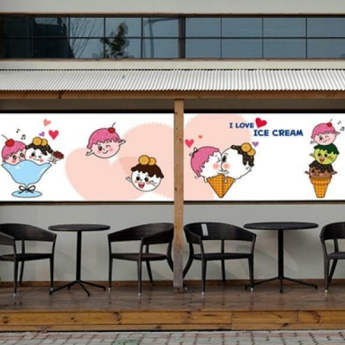 낭만창고 뮤럴실사 시트지 아이스러브 nang084 (1장, 100cm x 100cm)_이미지
