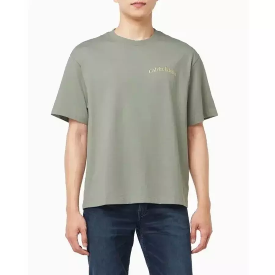 캘빈클라인 진 4RF854G-PEZ-BO 진 남성 라운드넥티셔츠 릴렉스드핏 16S 프론트백 빌딩 티