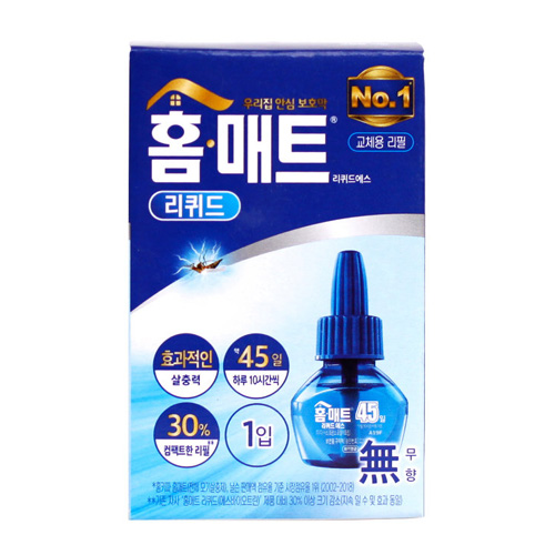 헨켈홈케어 홈매트 리퀴드 무향 교체용 45일 1개입 (8개)