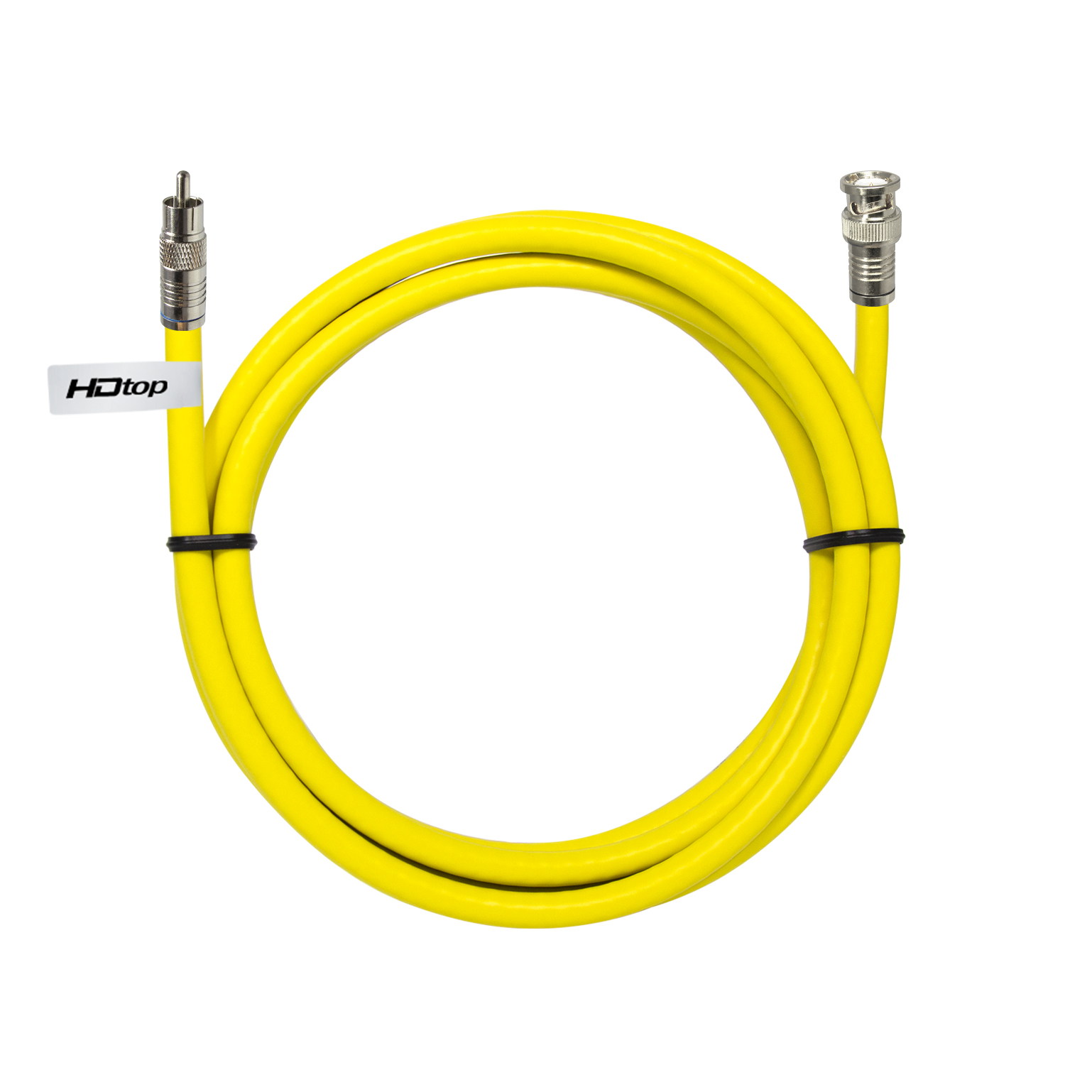 탑라인에이치디 HDTOP 국산 RCA TO BNC 5C 옐로우 동축 케이블 (HT-ZYCB150, 15m)_이미지