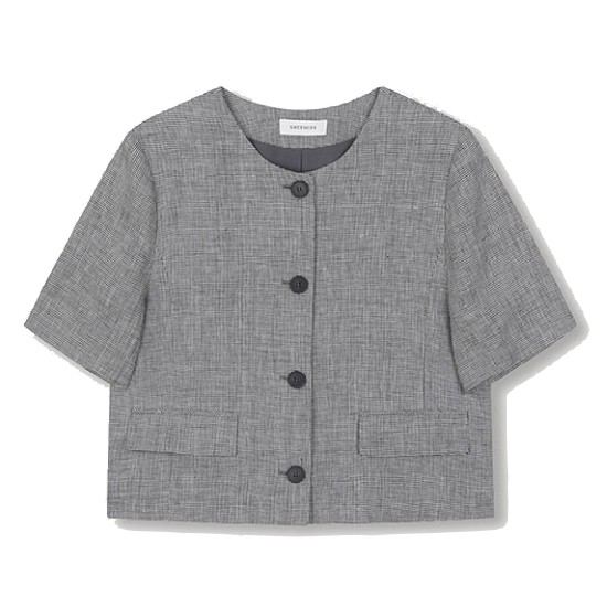 쉬즈미스 하운드투스 린넨 반팔 자켓 SWWJKN21150_이미지