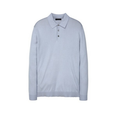 질스튜어트뉴욕 라이트블루 울 하이게이지 카라 니트 JNSW4C102B1_이미지