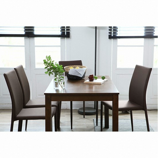 베스트리빙 캘빈 젠 원목 식탁 1150 (의자4개)_이미지