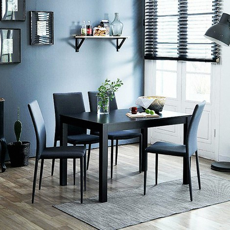 베스트리빙 캘빈 젠 원목 식탁 1150 (의자4개)_이미지