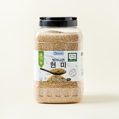 대구농산 유기농 씻어나온 현미 (4kg,1통)_이미지