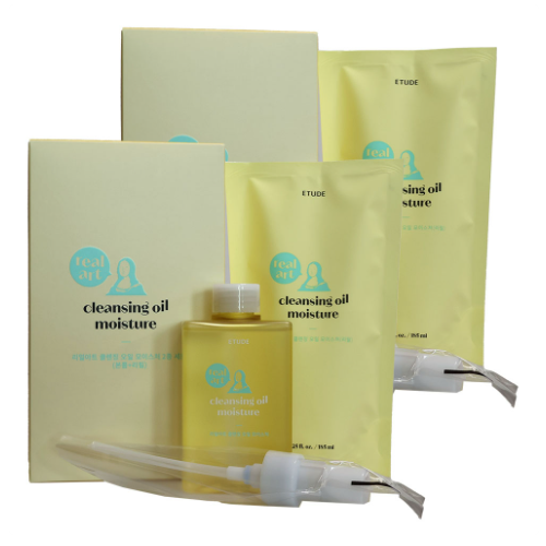 에뛰드하우스 리얼 아트 클렌징 오일 모이스처 185ml+리필 185ml (3세트)_이미지