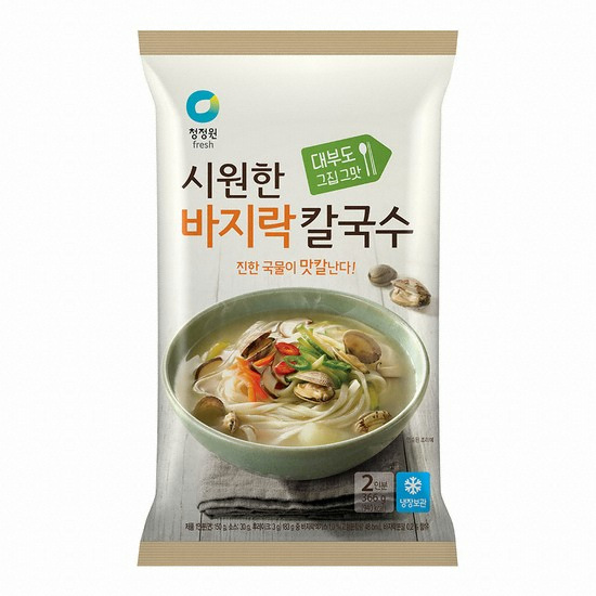 대상 청정원 시원한 바지락 칼국수 2인분 366g (4개)_이미지