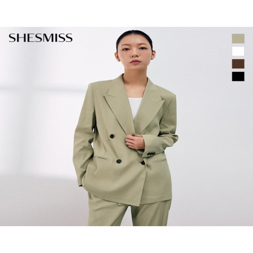 여성 더블 브레스티드 테일러드 셋업 자켓 SWSJKQ21030