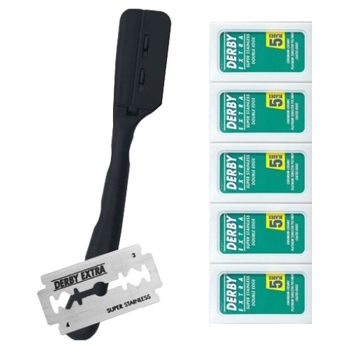 CJB 그레이거 양면날용 바버샵면도기 GR-DP (DERBY날25개, 3개)