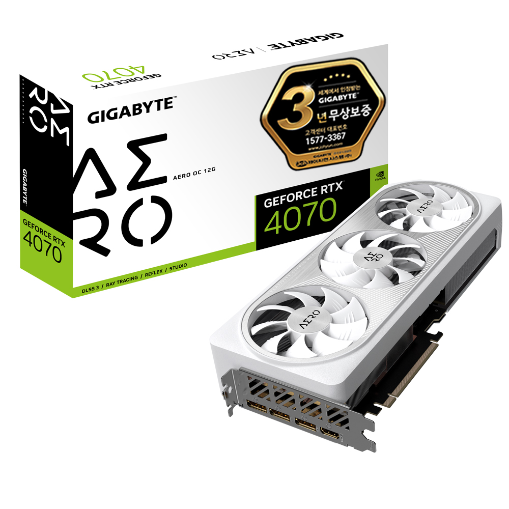 GIGABYTE 지포스 RTX 4070 AERO OC D6X 12GB 제이씨현