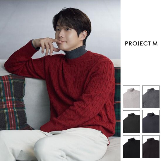 프로젝트엠 남성 캐시미어 터틀넥 스웨터 EPE4EU1200