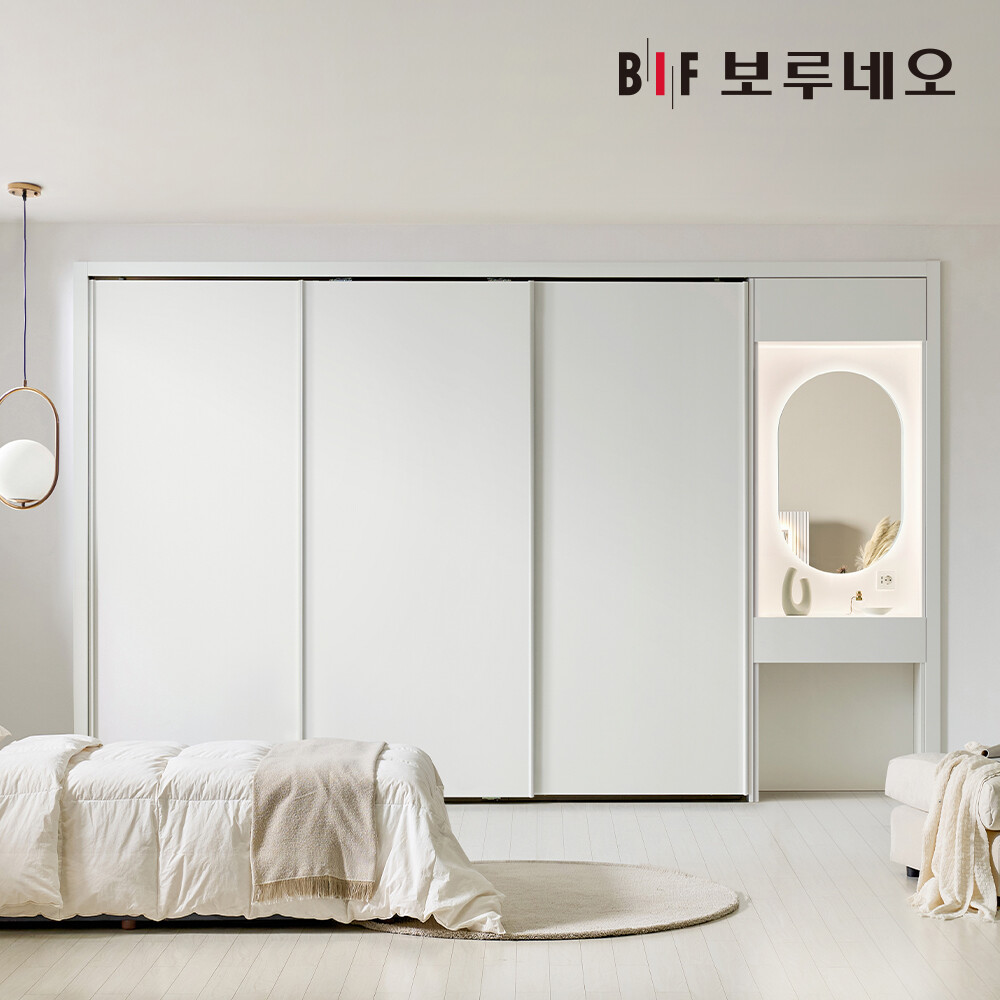 BIF보루네오 E0 PET 화장대 슬라이딩 붙박이장 (30cm)_이미지