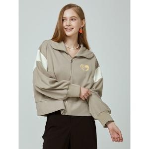 주영이앤씨 베이지 투톤 포인트 풀오버 점퍼 ENJJ31201L