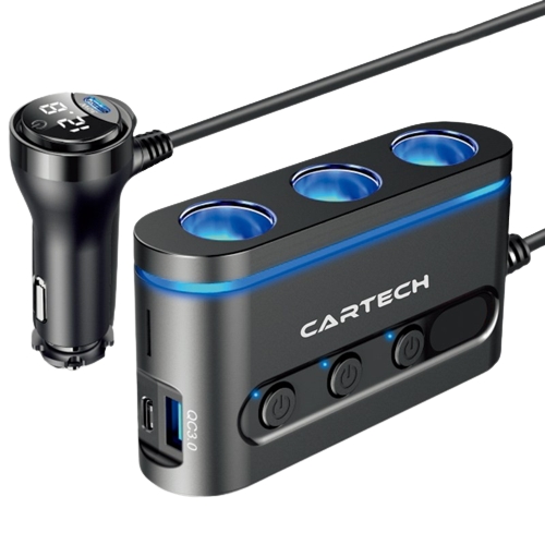 카테크 차량용 충전 시거잭 3구 멀티소켓 CT-424_이미지