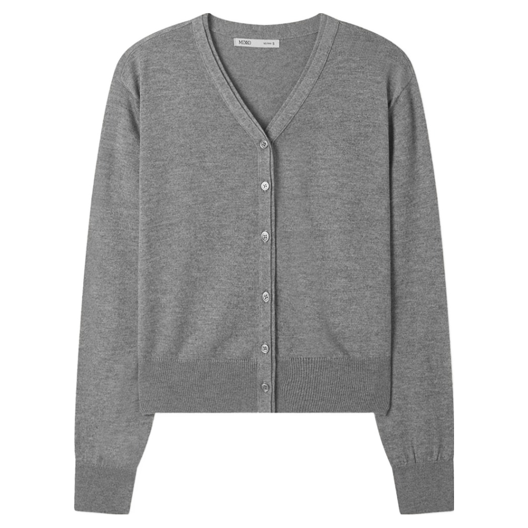 미쏘 여성용 브이넥 가디건 MIWCKG920T L 100 15 Gray