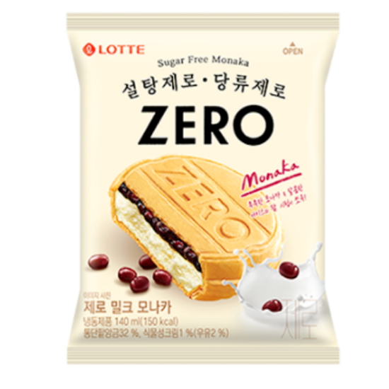 롯데웰푸드 제로 밀크 모나카 아이스크림 140ml (5개)_이미지