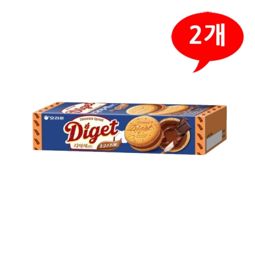 오리온 다이제샌드 초코 스프레드 98g (2개)