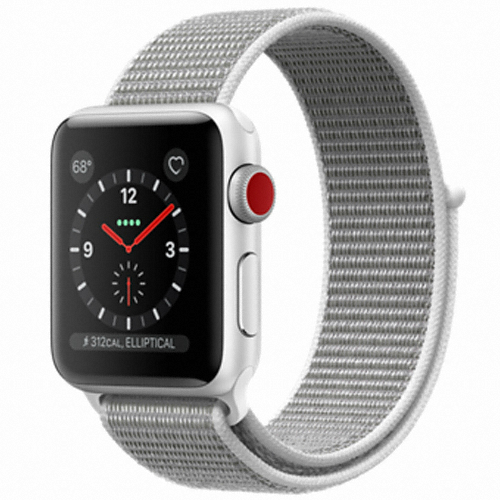 APPLE 워치 시리즈3 38mm Cellular 실버 알루미늄 (스포츠루프)