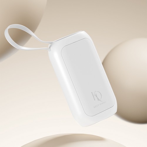 키프두잉 듀얼 충전식 손난로 보조배터리 5000mAh 화이트_이미지
