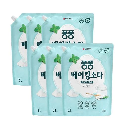 퐁퐁 베이킹소다 주방세제 리필 2L (6개)_이미지