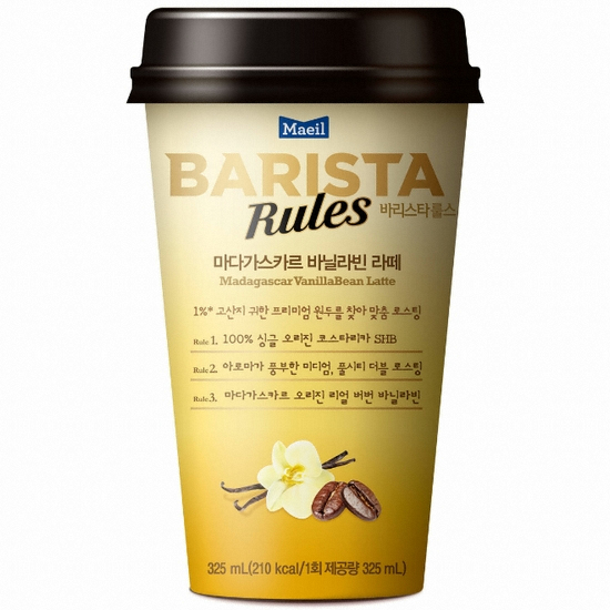 매일유업 바리스타룰스 마다가스카르 바닐라빈 라떼 325ml (1개)_이미지