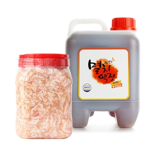 친환경팔도  HACCP 인증 김장세트 까나리액젓 4L+솔잎 새우추젓 2kg