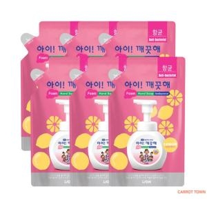 아이깨끗해 핸드워시 레몬향 리필 450ml 6개이미지입니다. 누르면 해당 게시물로 새창이동합니다.
