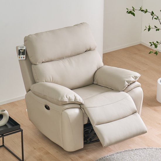 베이직팩토리 스코나 레인트 실리콘레더 흔들회전 가죽 리클라이너 1인용_이미지