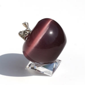 퍼플 캣츠아이 애플 소장용 핸드스톤 24ROU-211204