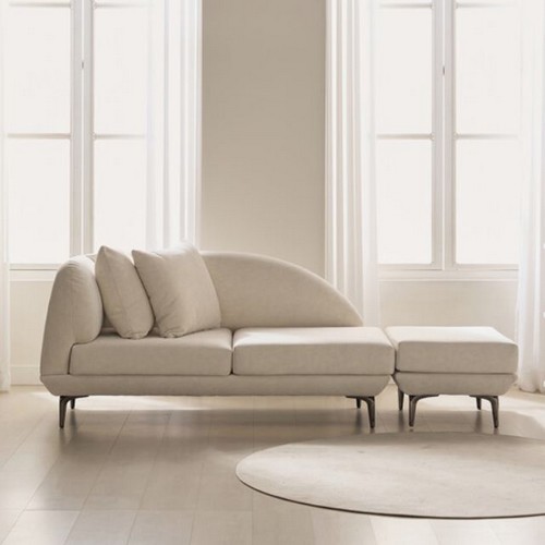 비앙스 로니 슬림 패브릭 소파 2인용 (스툴포함)_이미지