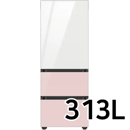삼성전자 비스포크 김치플러스 키친핏 글램 RQ33A74B1AP (화이트+핑크)_이미지