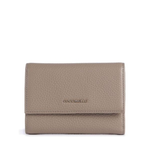 코치 넬레 Coccinelle 메탈릭 소프트 월렛 그레인 가죽 타우프 지갑 243719