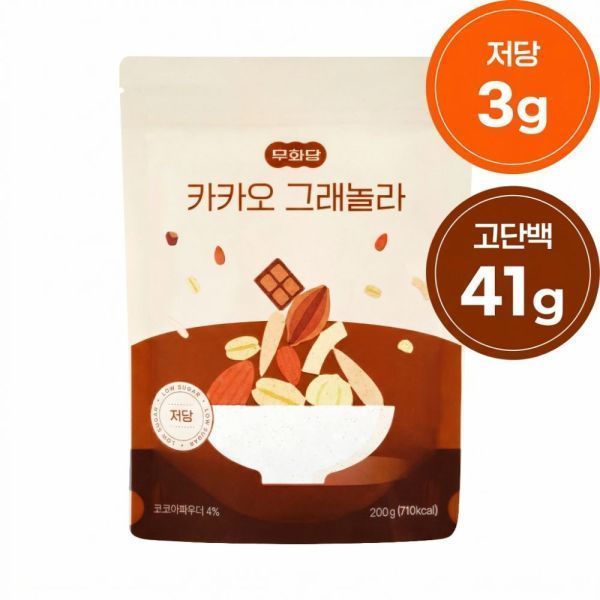 무화당 저당 프로틴 카카오 그래놀라 200g (1개)_이미지